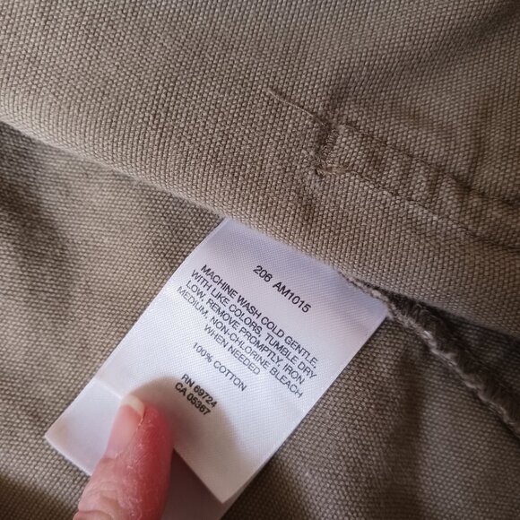 Columbia Vest Mens Medium Tan Khaki Cargo Canvas Full Zip Fishing Hiking Safari - Picture 7 of 8